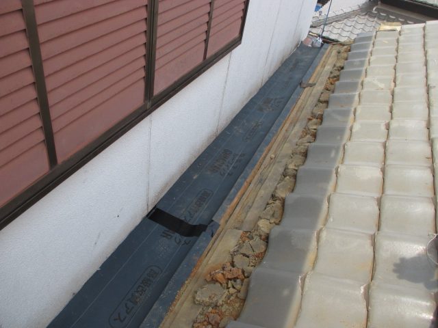 谷下部分防水シート交換